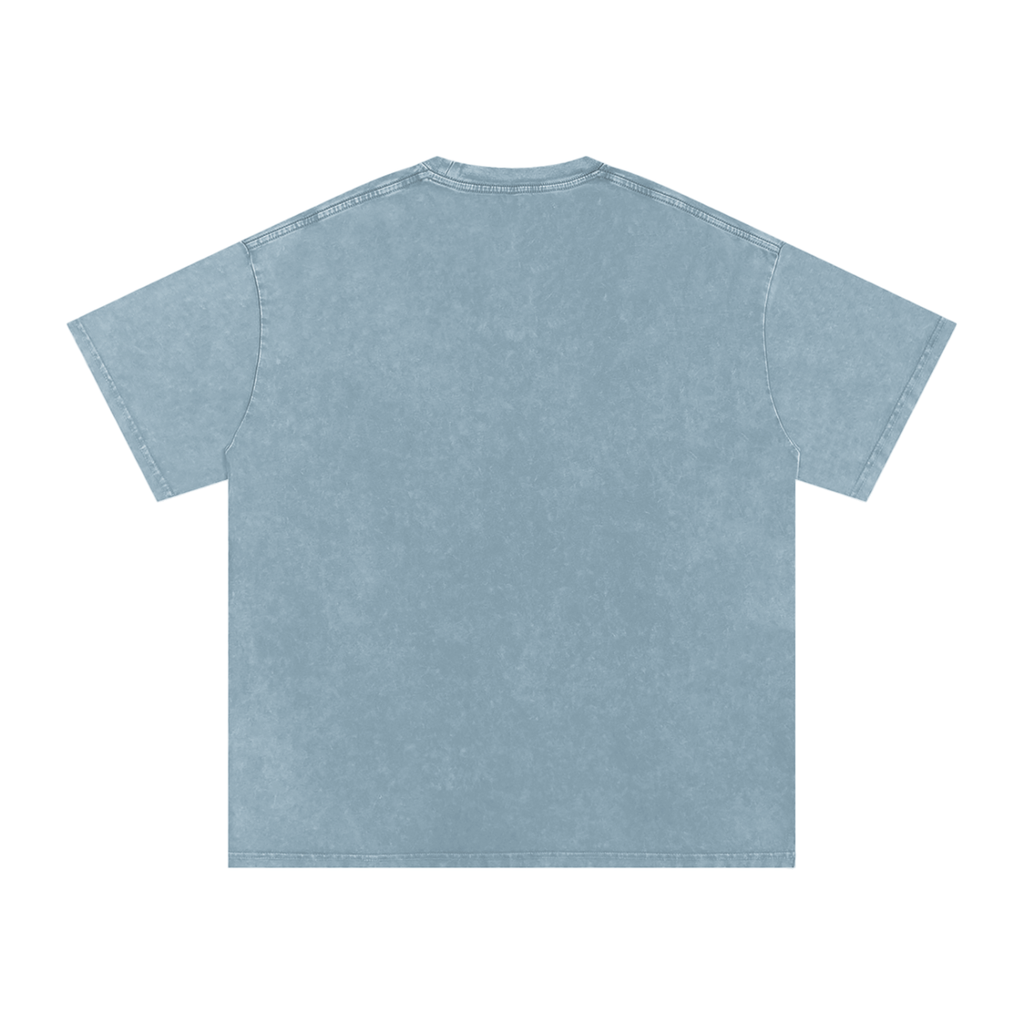 Snow Washed Oversized Cotton T-Shirt Blank