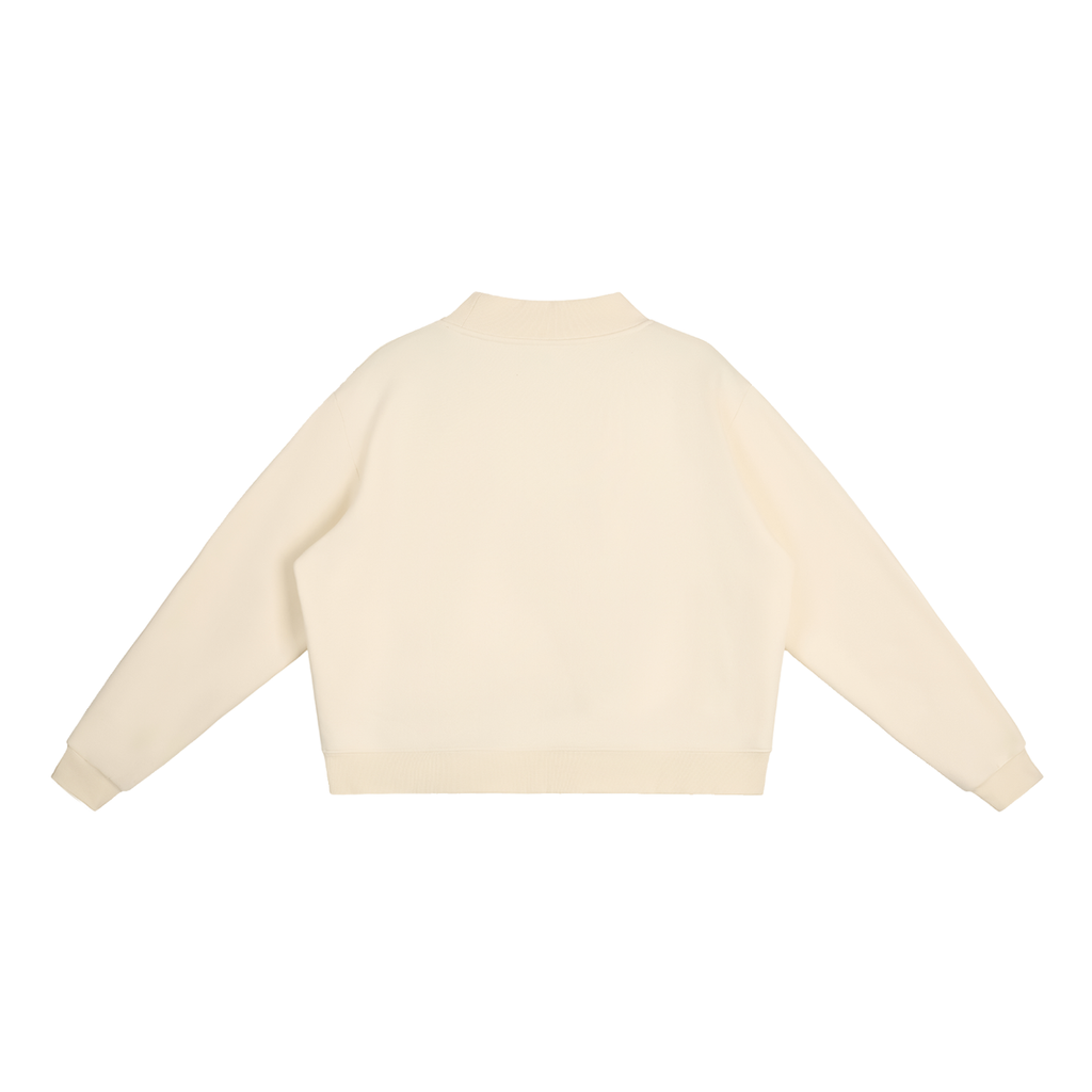 Women's Essential Fleece Mock-Neck Crew Sweatshirt