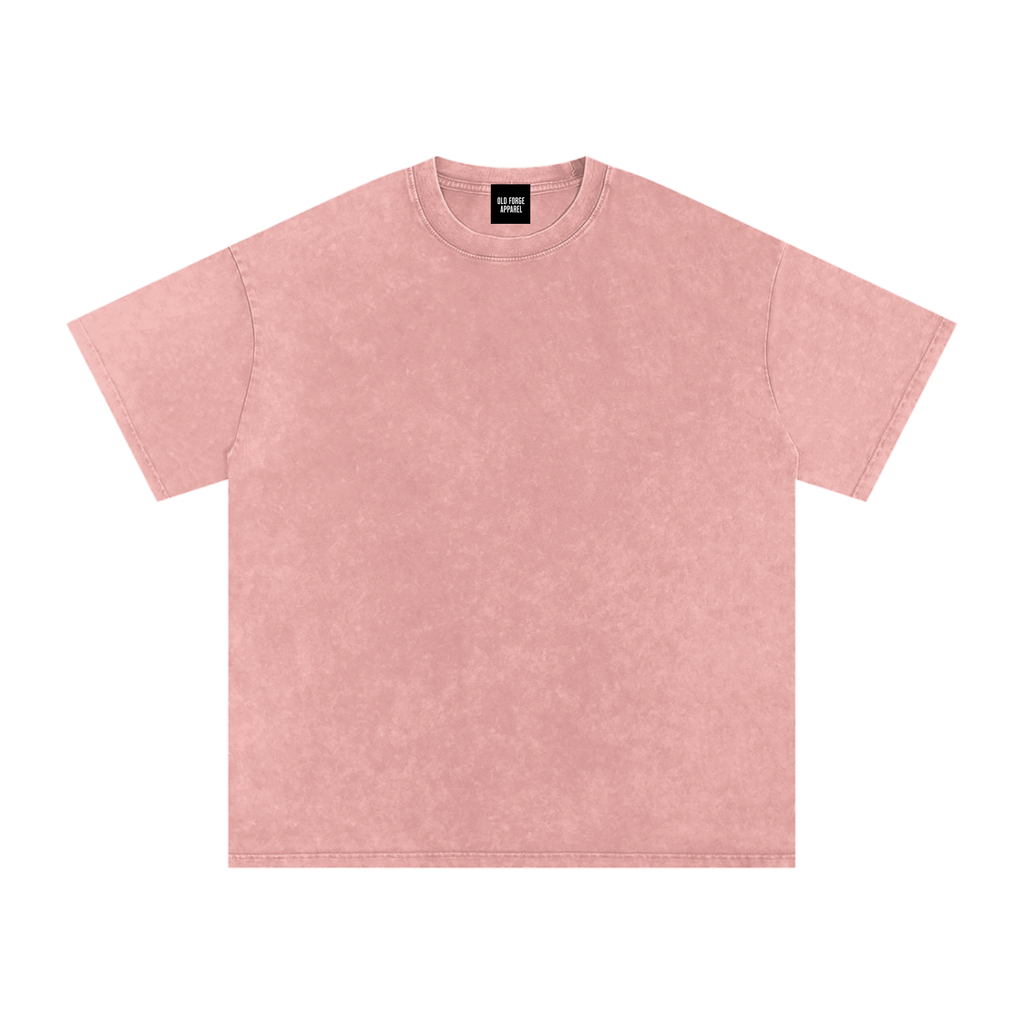 Snow Washed Oversized Cotton T-Shirt Blank