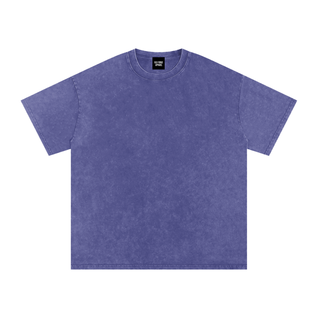 Snow Washed Oversized Cotton T-Shirt Blank