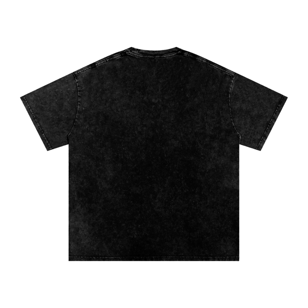 Snow Washed Oversized Cotton T-Shirt Blank