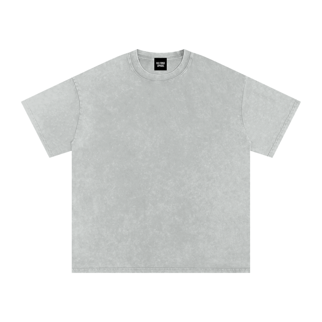 Snow Washed Oversized Cotton T-Shirt Blank
