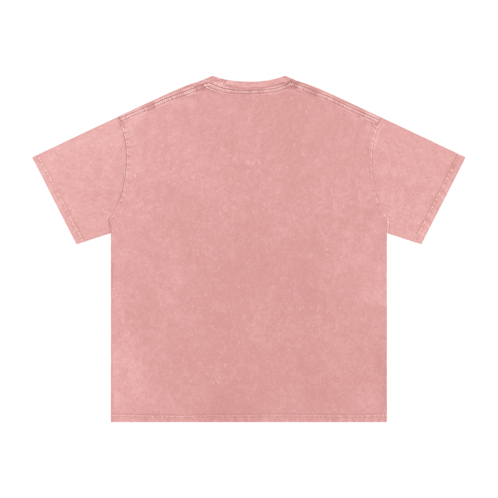 Snow Washed Oversized Cotton T-Shirt Blank