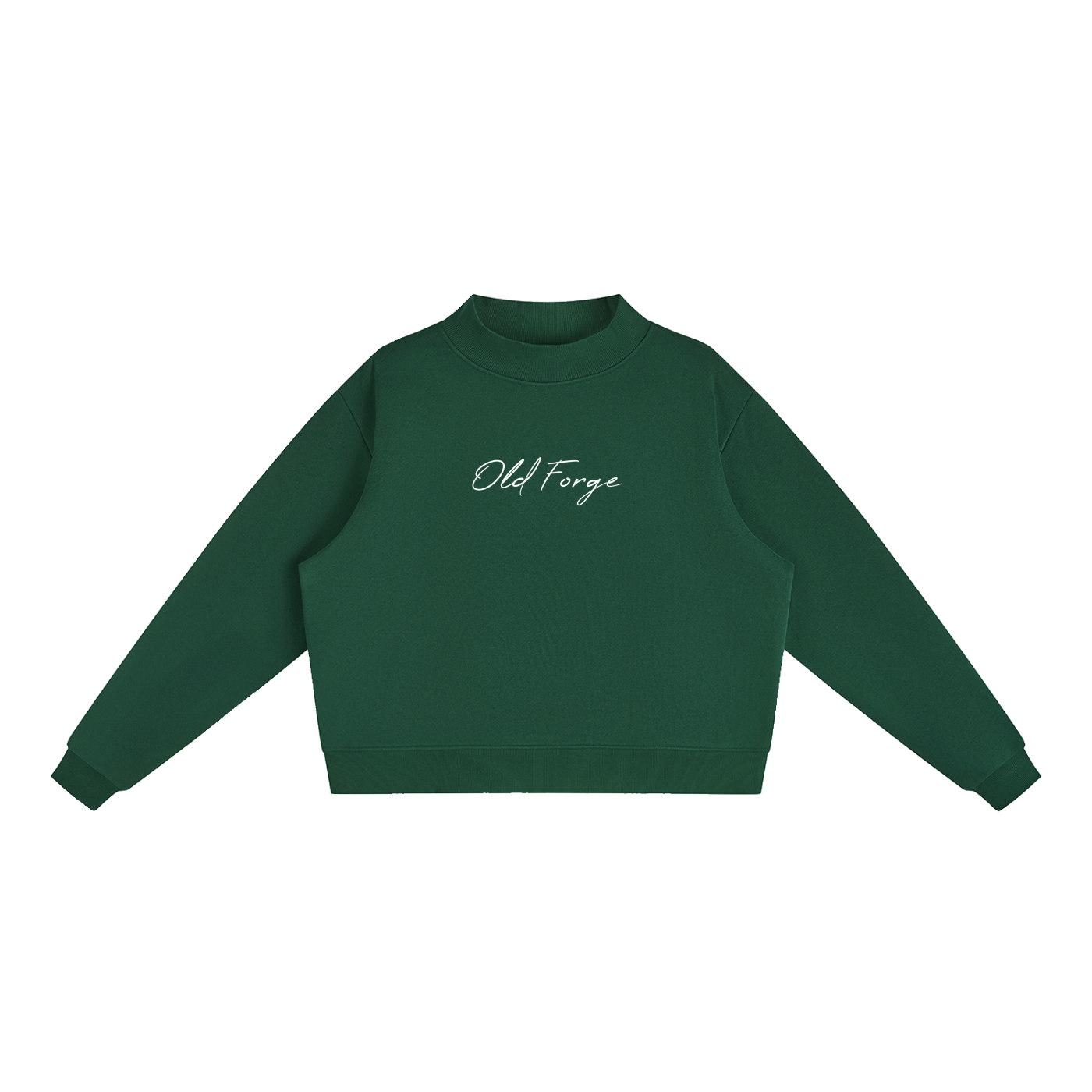 Women's Essential Fleece Mock-Neck Crew Sweatshirt