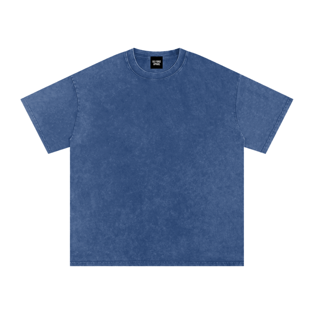 Snow Washed Oversized Cotton T-Shirt Blank