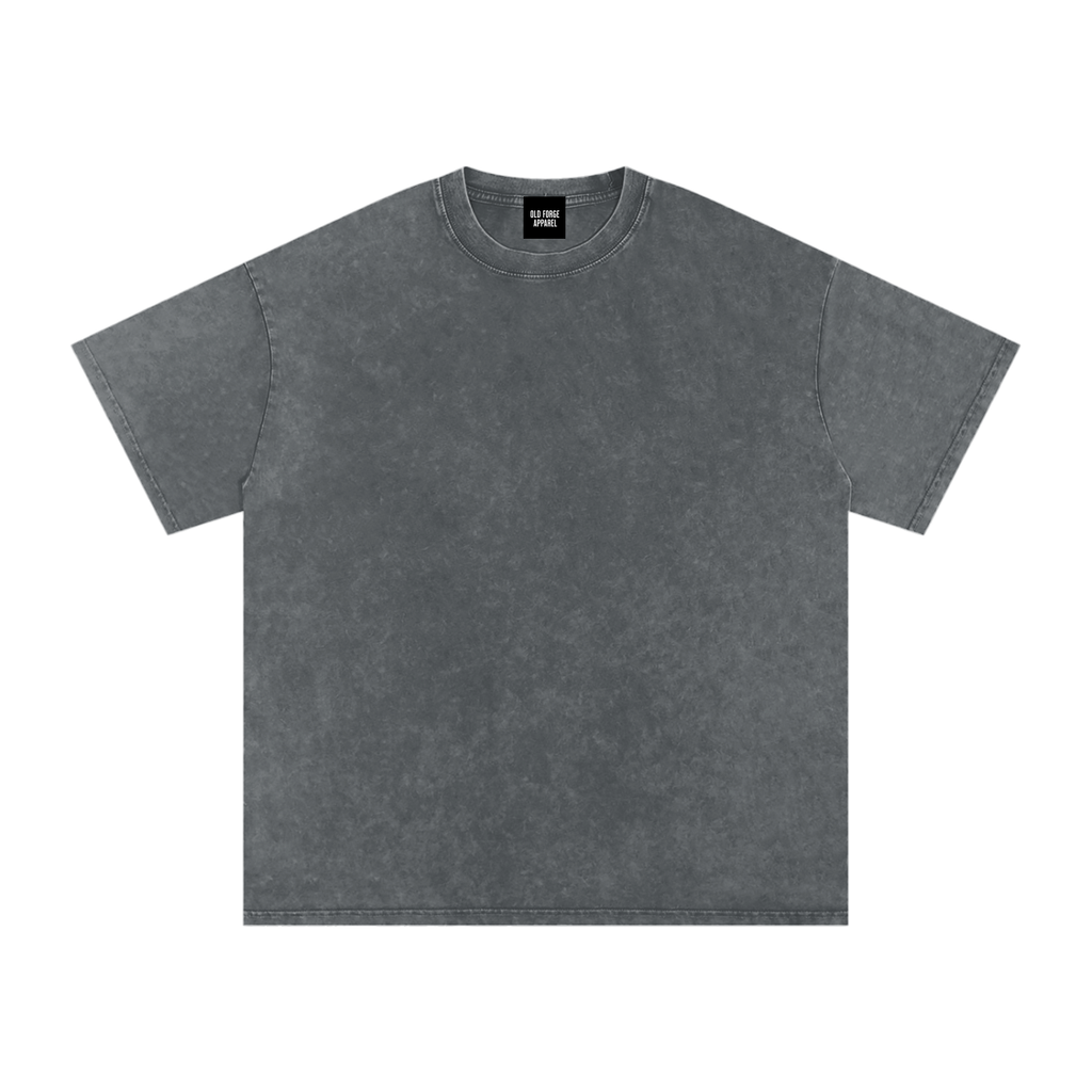 Snow Washed Oversized Cotton T-Shirt Blank