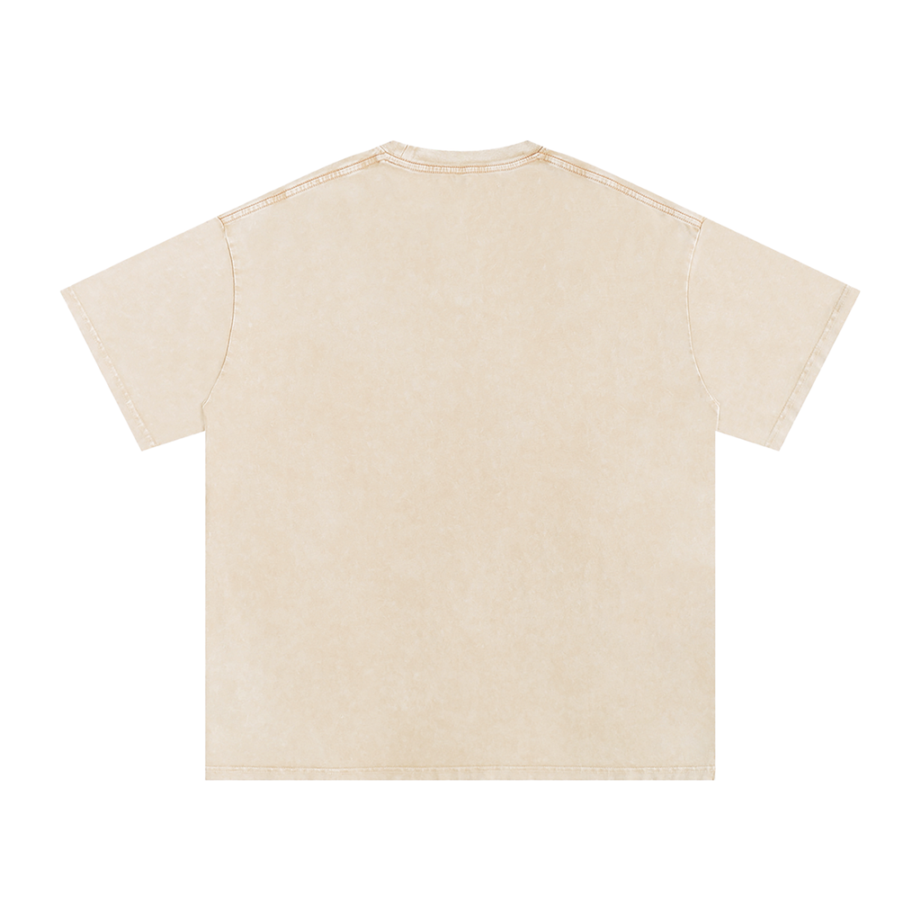 Snow Washed Oversized Cotton T-Shirt Blank