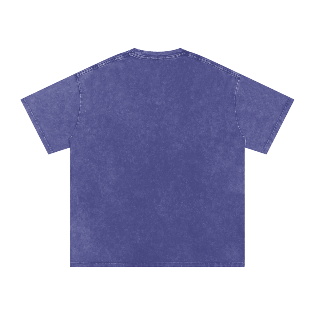Snow Washed Oversized Cotton T-Shirt Blank