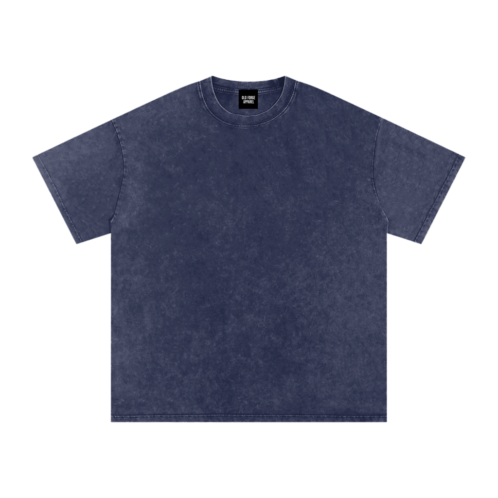 Snow Washed Oversized Cotton T-Shirt Blank