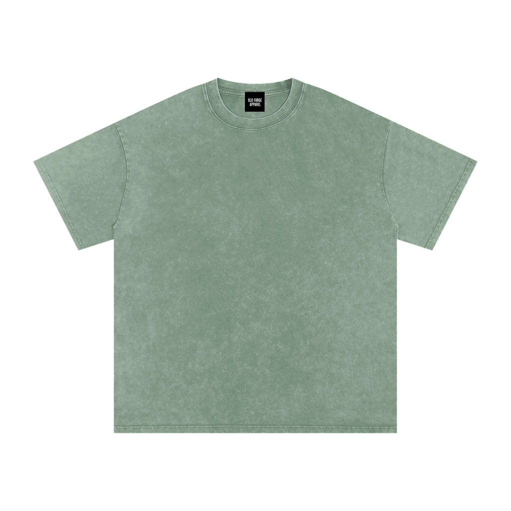 Snow Washed Oversized Cotton T-Shirt Blank