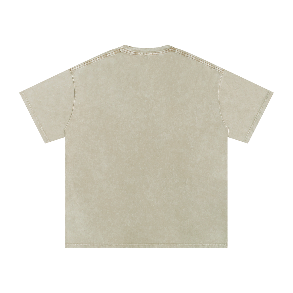 Snow Washed Oversized Cotton T-Shirt Blank