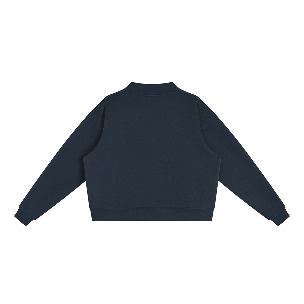 Women's Essential Fleece Mock-Neck Crew Sweatshirt