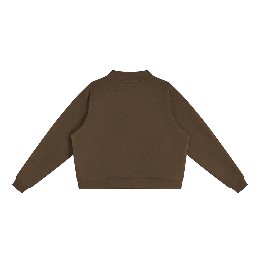Women's Essential Fleece Mock-Neck Crew Sweatshirt