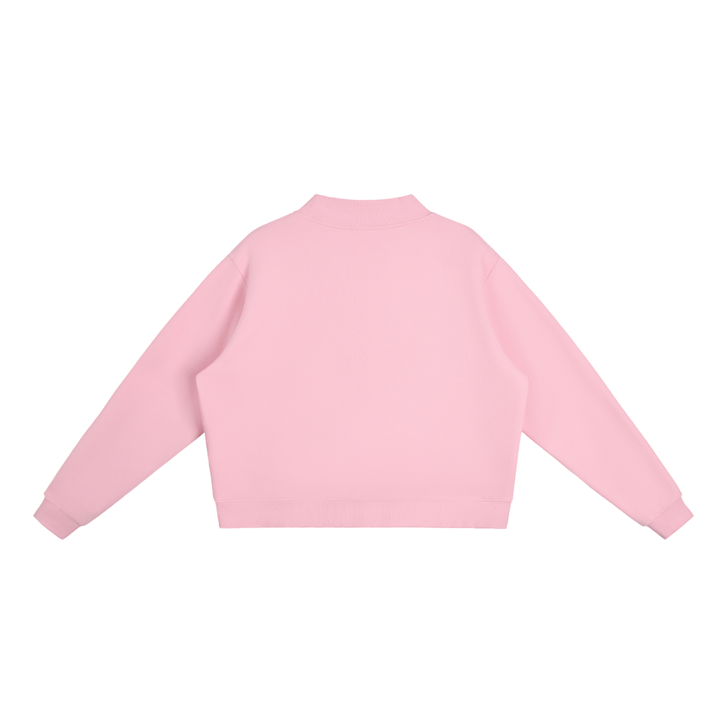 Women's Essential Fleece Mock-Neck Crew Sweatshirt