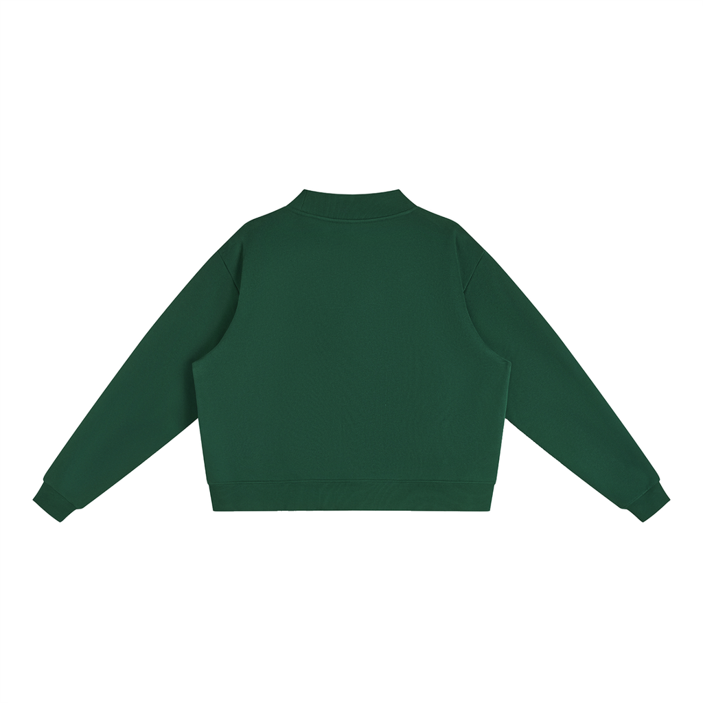 Women's Essential Fleece Mock-Neck Crew Sweatshirt