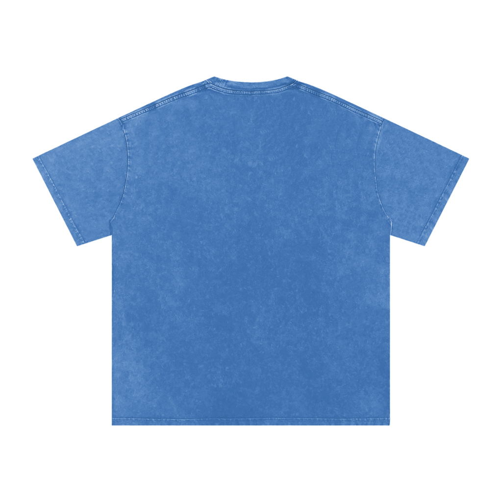 Snow Washed Oversized Cotton T-Shirt Blank