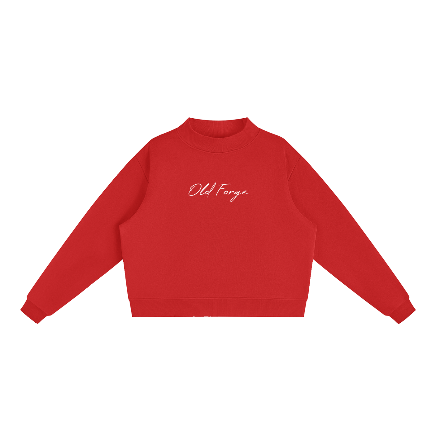 Women's Essential Fleece Mock-Neck Crew Sweatshirt