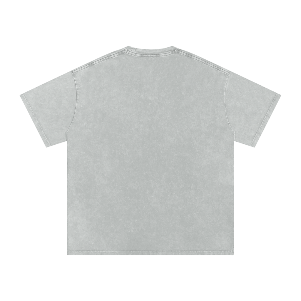 Snow Washed Oversized Cotton T-Shirt Blank