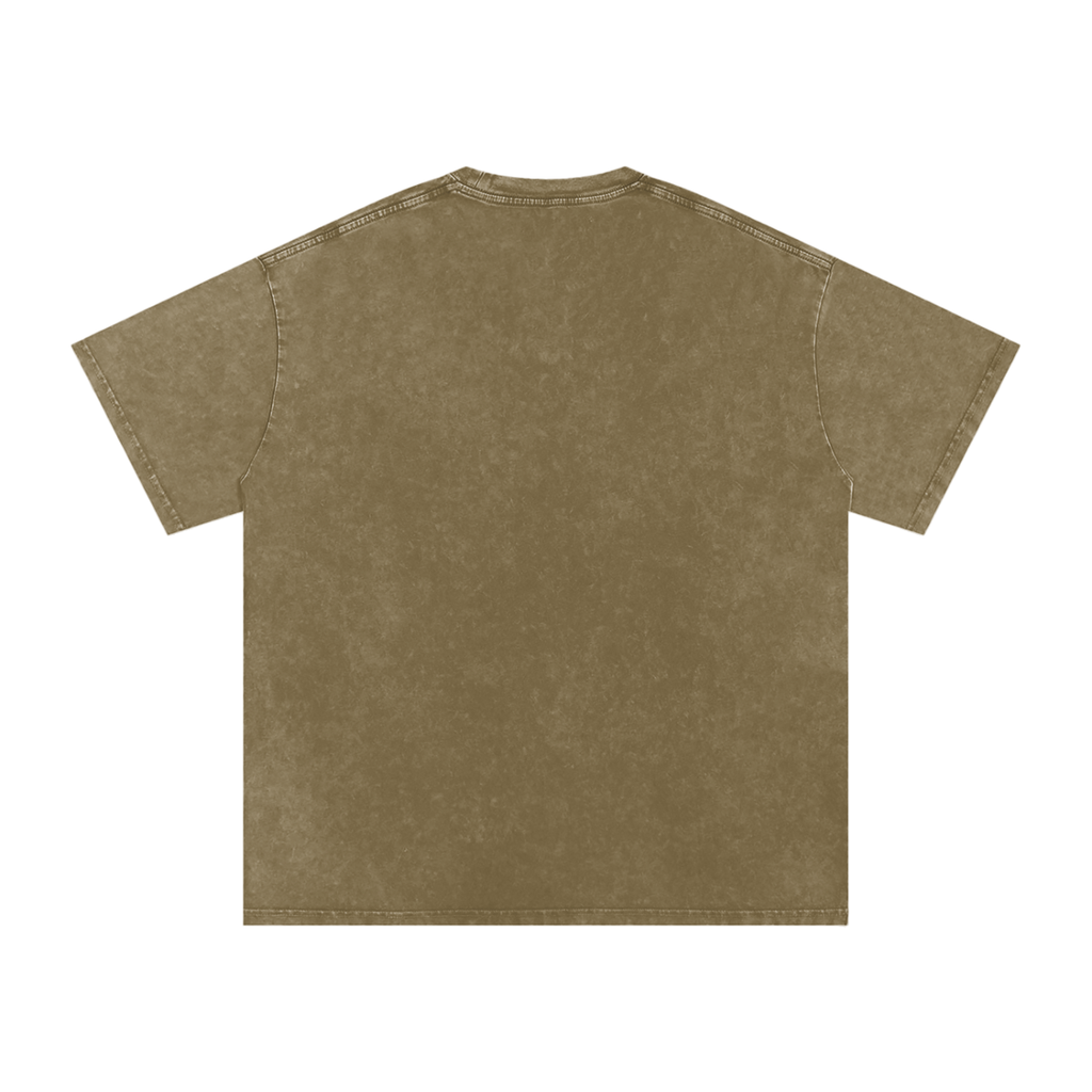 Snow Washed Oversized Cotton T-Shirt Blank