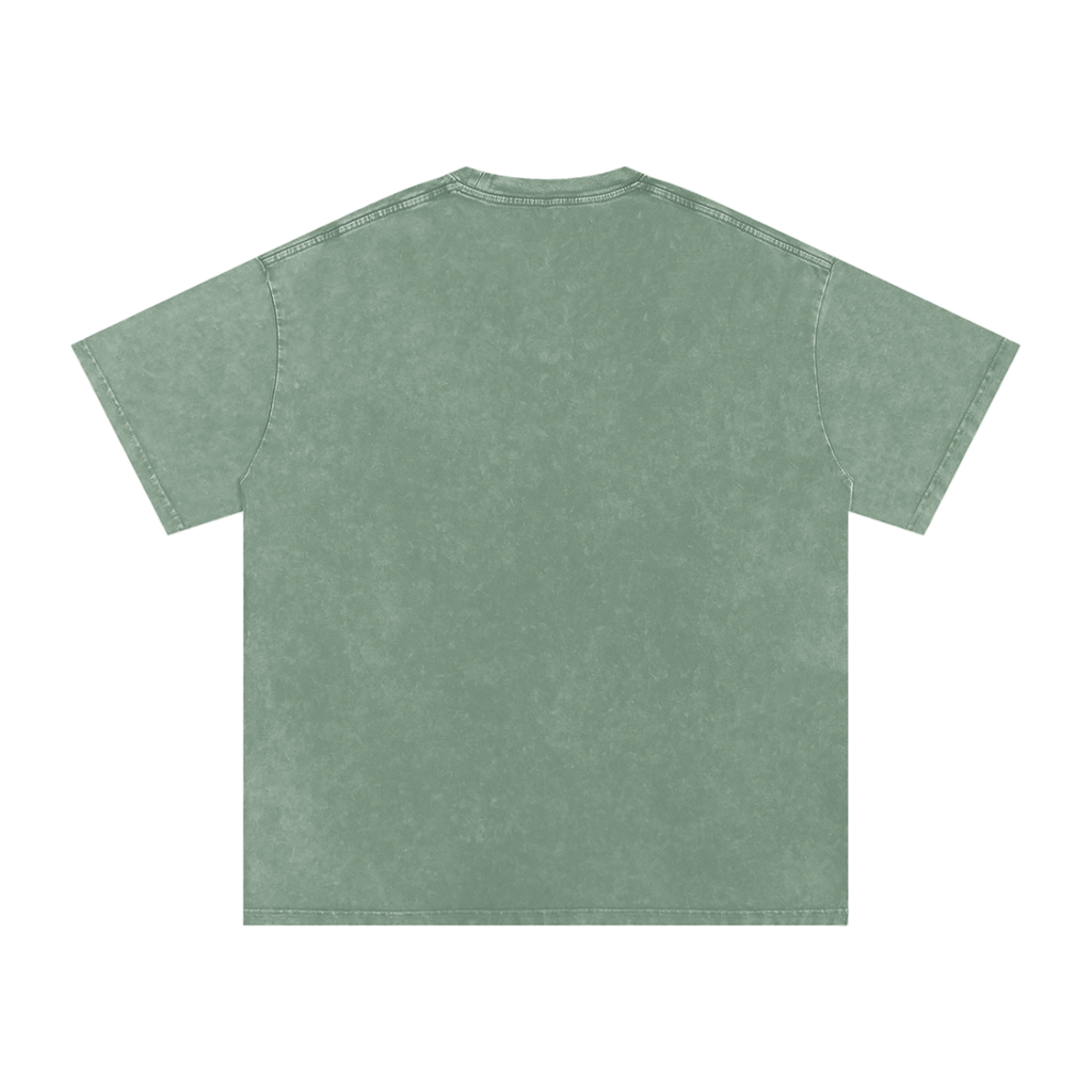 Snow Washed Oversized Cotton T-Shirt Blank