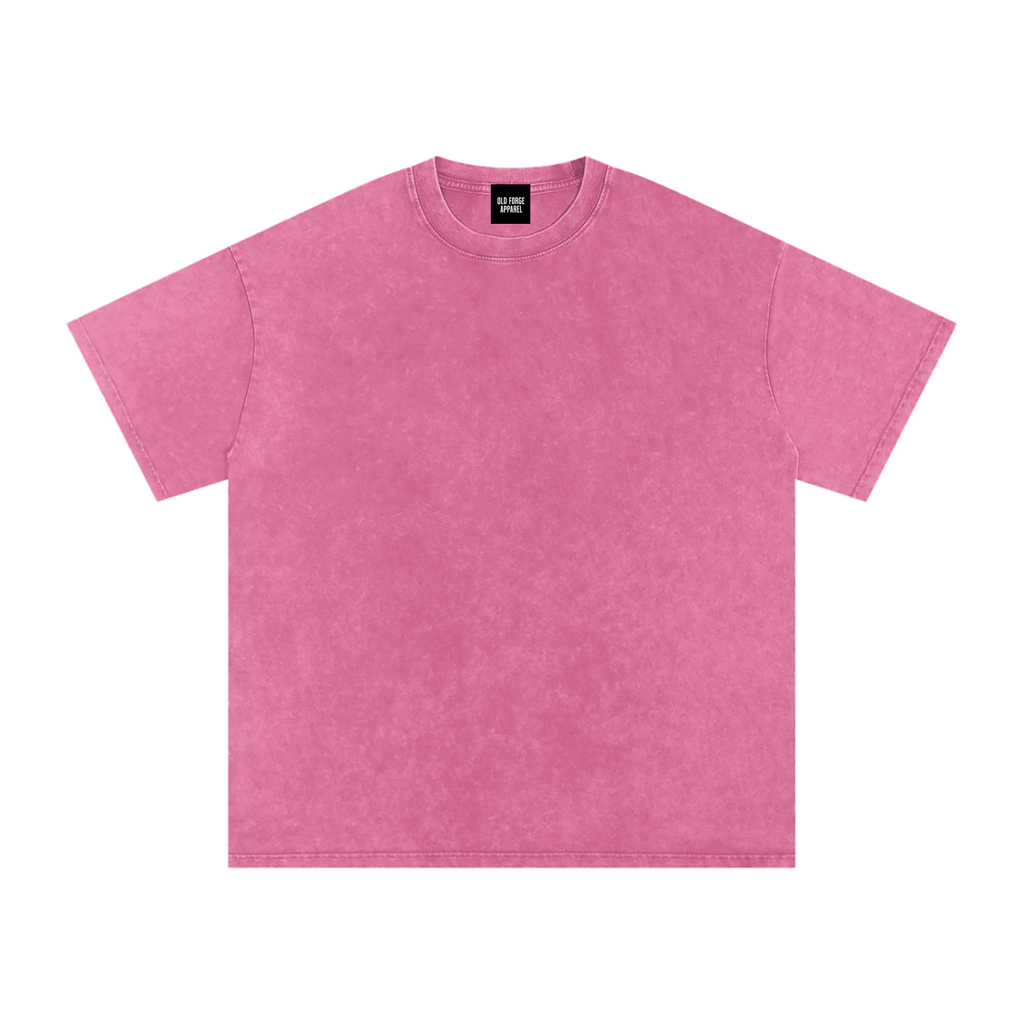 Snow Washed Oversized Cotton T-Shirt Blank