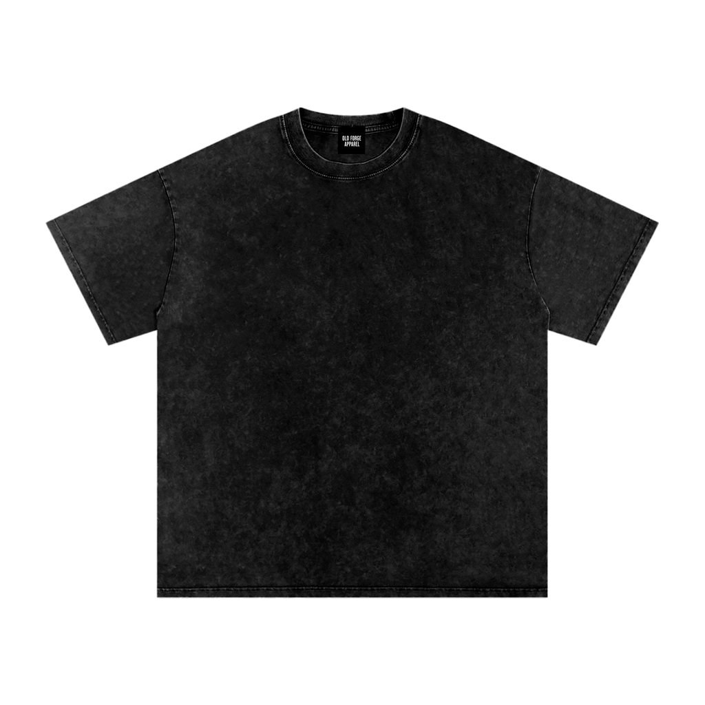 Snow Washed Oversized Cotton T-Shirt Blank