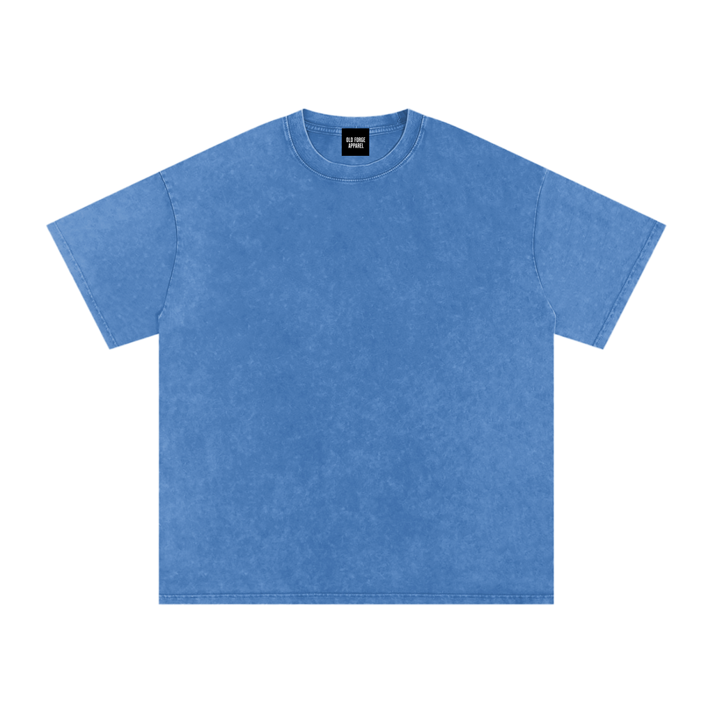 Snow Washed Oversized Cotton T-Shirt Blank